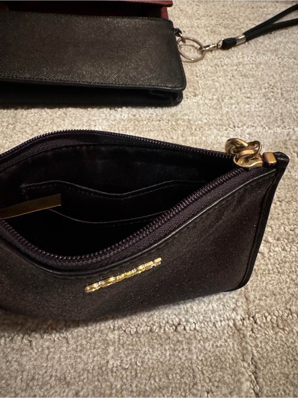 Coach Black and Burgundy Wristlet Set - Picture 6 of 7